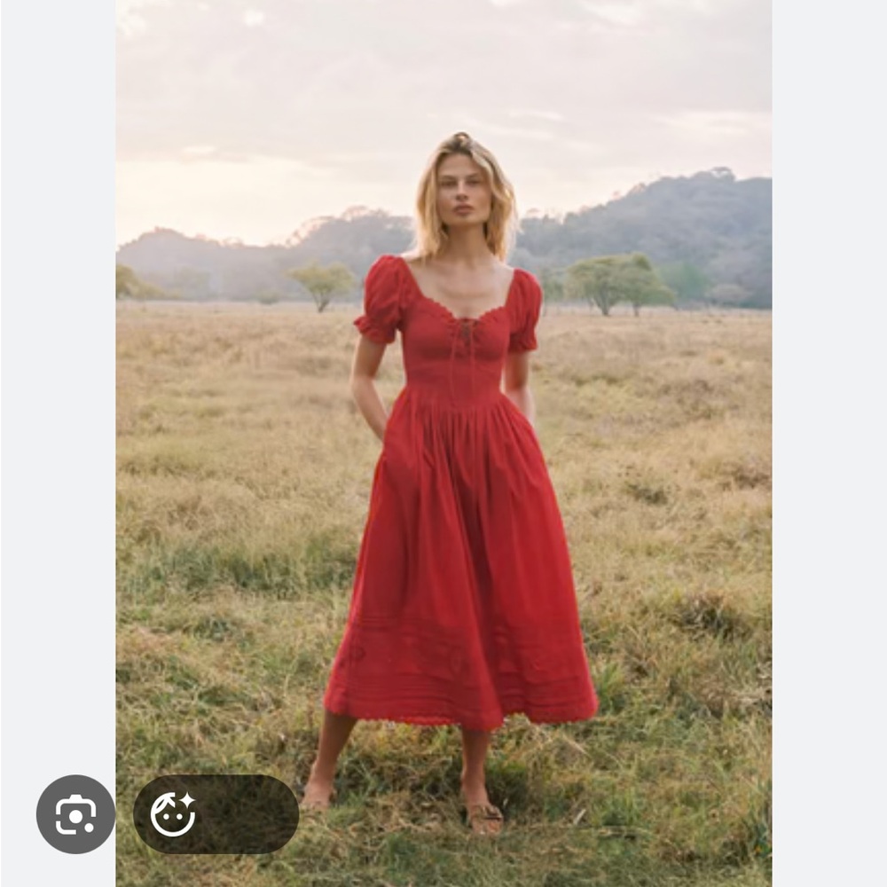 Christy Dawn Madeline Dress in Cherry Red